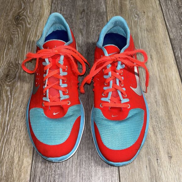 Nike Womens US Size 9.5 FS Lite Run 616684-600 Red Blue Running Sneaker Shoes - Picture 4 of 12